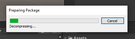 Double click to open downloaded asset package